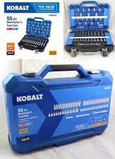 Kobalt 55-Piece SAE & Metric Socket Set Polis...