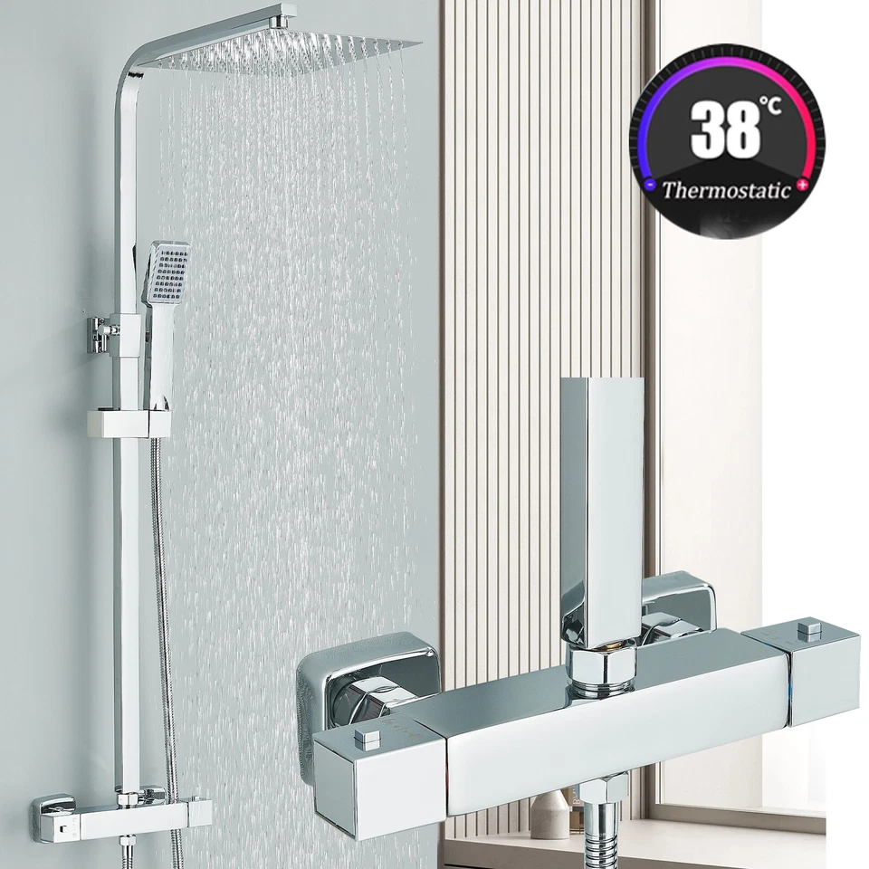 Thermostat Duschsystem Duscharmatur Brause Duschset Mischbatterie Regendusche
