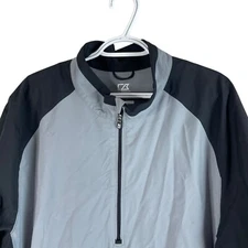Cutter & Buck Mens WeatherTec Golf Jacket 2XL Gray Black Stretch 1/2 Zip Pullove