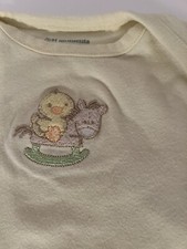 First Moments Ivory Sleepsack W/ A Duckie On A Rocking Horse 0-3 Months