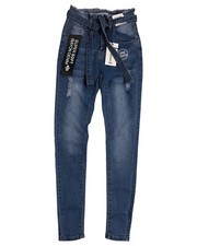 NEW BAMBOO Woman  s Junior High Waisted Jeans Denim Blue sz 00