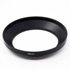 86mm 95mm 105mm x1 Thread Curved Tilted Metal Lens Hood For Wide Angle Lens