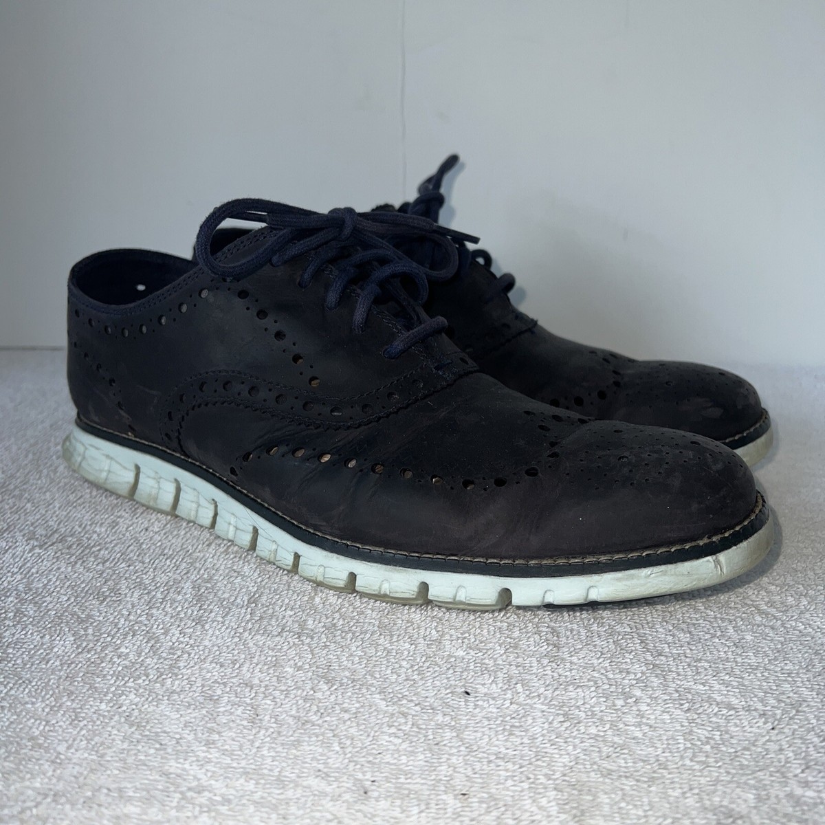 Cole Haan Zerogrand Oxford Wingtip Shoe C29671 Blue Tiffany  display picture 1