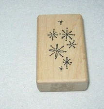 Endless Designs  - Rubber Stamp - Snowflakes - Older Stamp
