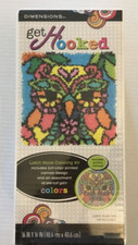 Dimensions get Hooked "Colorful Owl" Latch Hook Craft Kit 16" x 16" NEW Sealed 