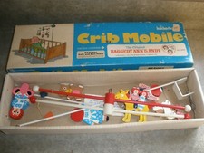 Vintage Knickerbocker Raggedy Ann  Andy Wood Baby Crib Mobile  T28 