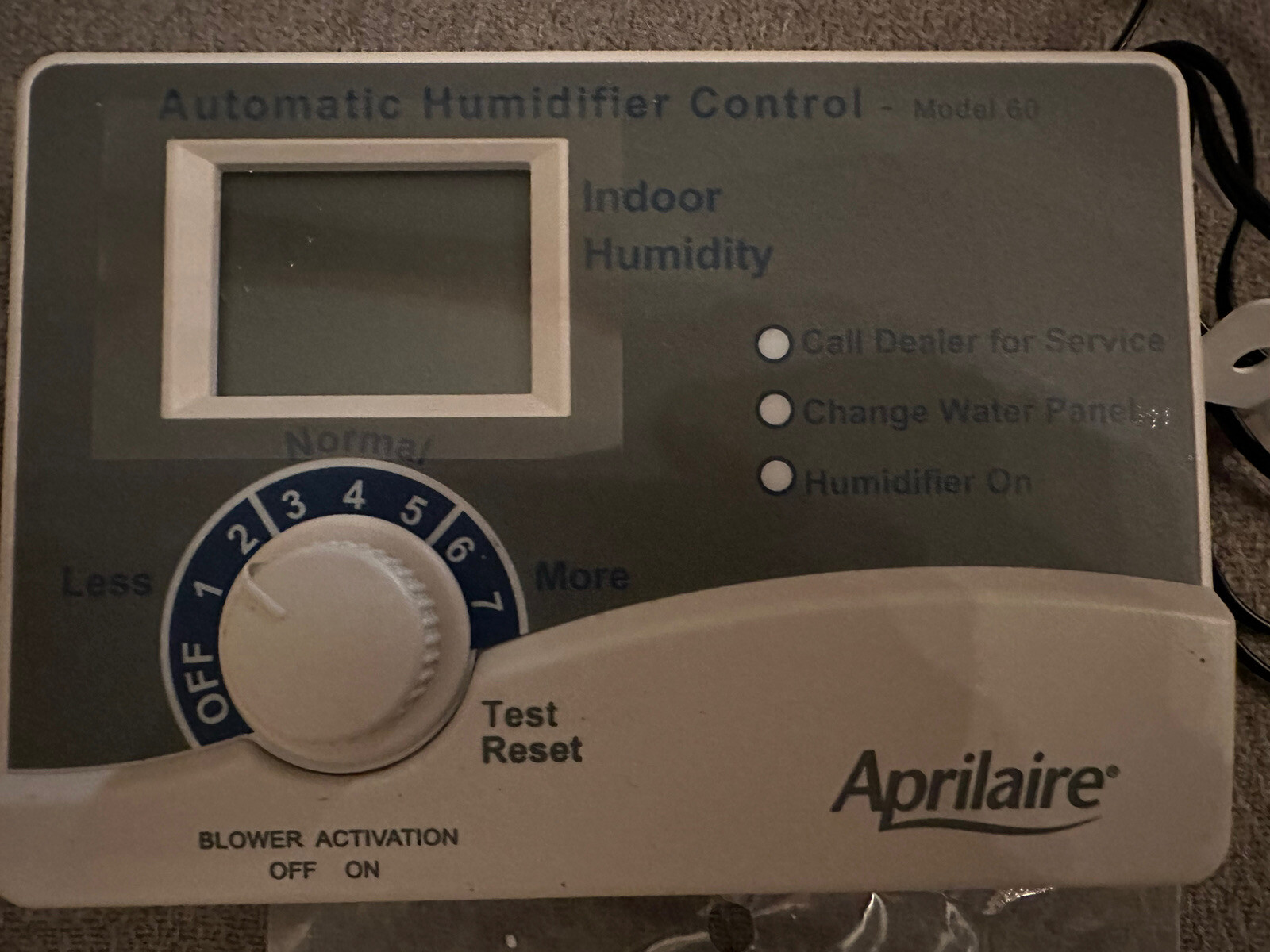 Aprilaire 60 Automatic Digital Humidistat With Outdoor Sensor And Water Valve
