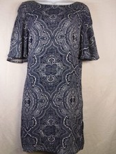 Lulu Low Back Blue and White Dress