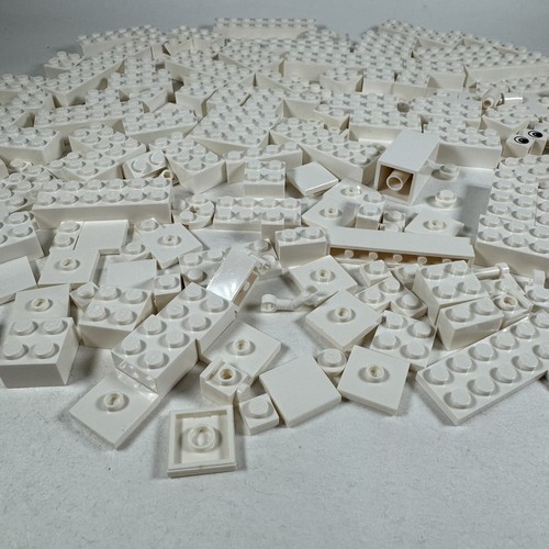 Lego Lot Of 192 White Pieces Replacements Assortment - Picture 3 of 11