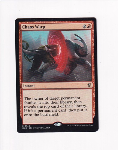 Chaos Warp MTG Commander Murders at Karlov Manor Rare NM x1 - Magic Card