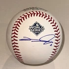 VICTOR ROBLES (Nationals) Signed Official 2019 WORLD SERIES Baseball Beckett BAS