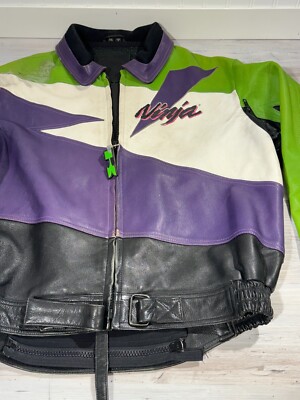 Vintage 90s Kawasaki Ninja Men's Size XXL 2XL Leather Jacket Vintage 90s Kawasaki Ninja Men's Size XXL 2XL Leather Jacket