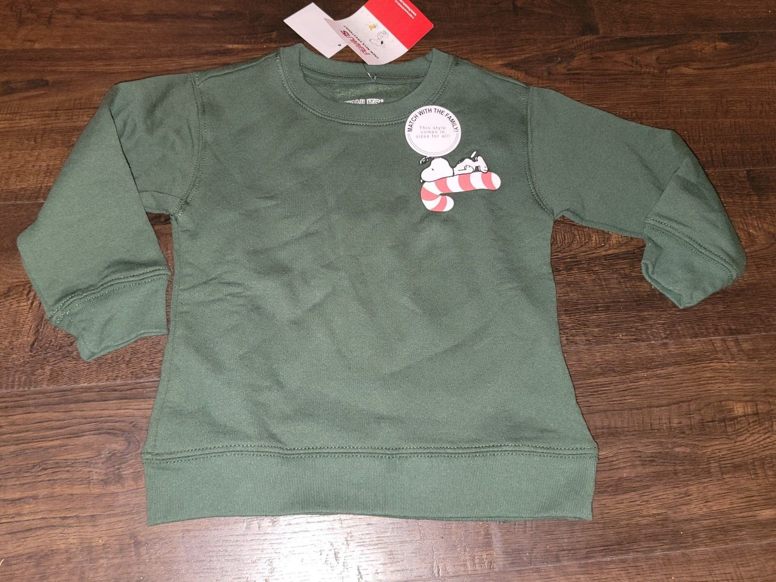 Peanuts Christmas Sweatshirt Snoopy Christmas Shirt Boys Girls Sz XS Holiday New
