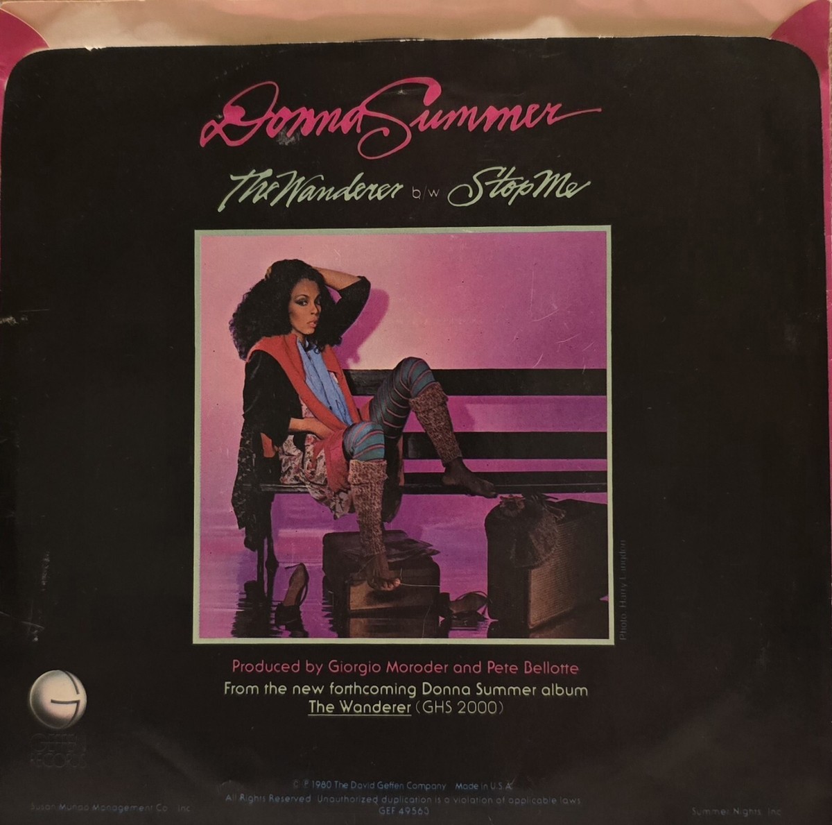 Donna Summer–The Wanderer- 1980 Geffen Records 7