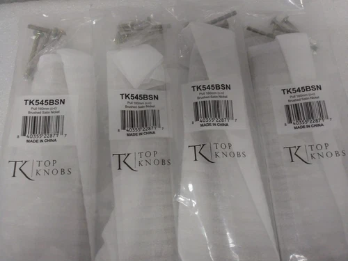 (Lot of 4) Top Knobs TK545BSN Mercer 6-5/16" (160mm) Pull, Brushed Satin Nickel - Picture 2 of 6