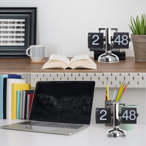Flipping Out Clock Time Display Clock Retro Automatic Date Time Display Clock - Picture 8 of 12