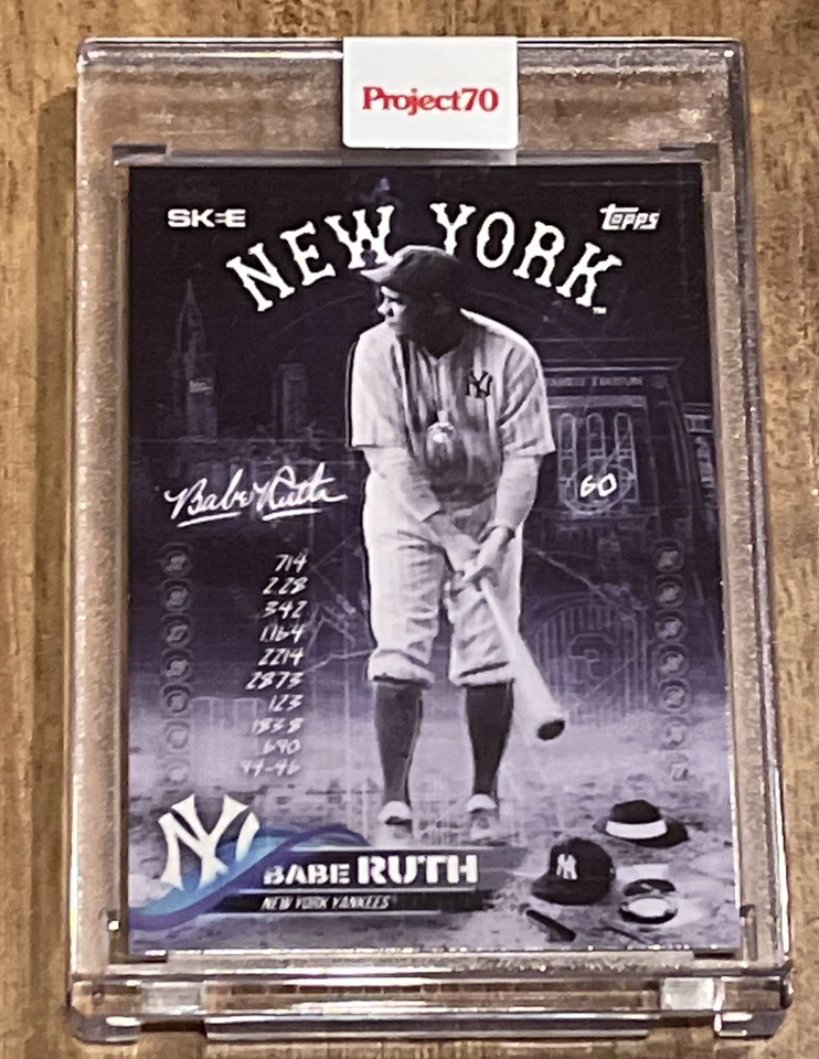 2021 Topps Project 70 #3 Babe Ruth Yankees  by DJ Skee PR: 8555 IN HAND With Box - Image 2 of 3