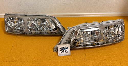 JDM Clear Side Marker Lamp Pair For Toyota Mark II JZX100 – Chrome Housing, Amber Bulb, Front Mount