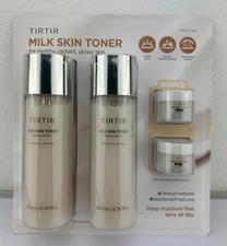 Set Of 2 TIRTIR Milk Rice Skin Toner 200ml ( 6.8 oz )  + 2 Ceramic Cream 15 ml