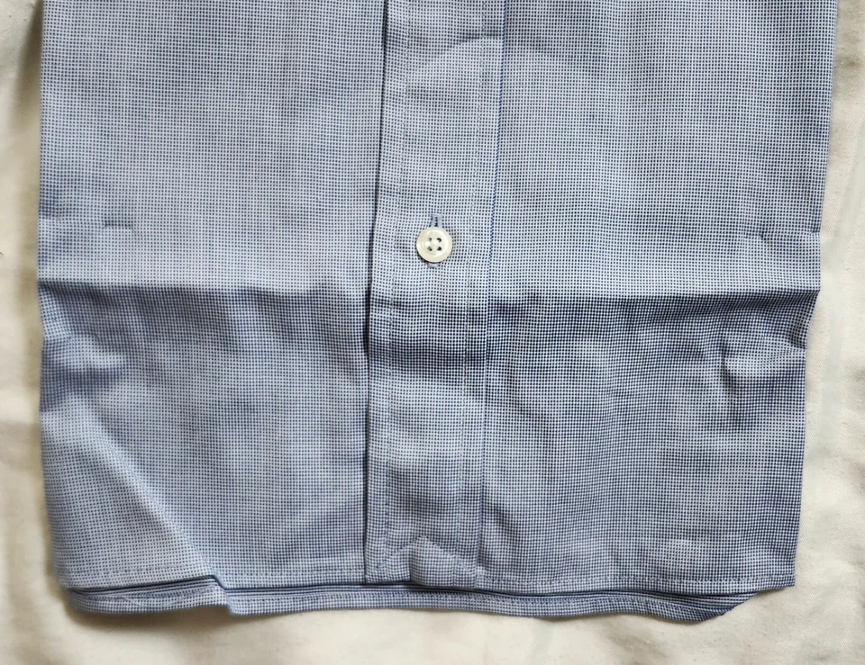 Camisa de vestir Hart Schaffner Marx para hombre azul abotonada talla 15,5/33 manga larga Foto 4 de 4