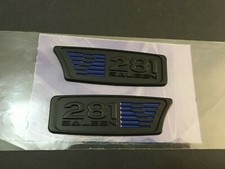 S281 Of Saleen 281 Parts Emblem New Never Installed Matte Black Blue -1pair