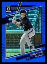 2021  Donruss Optic Keston Hiura #113 Blue Pandora /99 Milwaukee Brewers