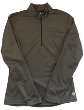 Guide Series Womens 1/4 Zip Long Sleeve Dark Charcoal Gray Pullover Size Medium
