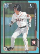 2015 Bowman Draft Chrome Sky Blue Refractor 1st Conor Biggio Astros #169