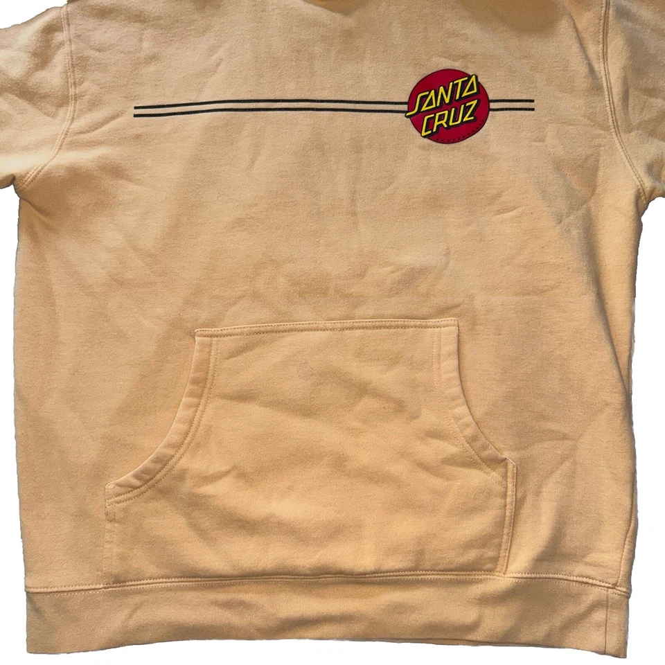 Santa Cruz Skateboards Sudadera con Capucha Clásica Punto Pullover Amarillo Melocotón Foto 2 de 4