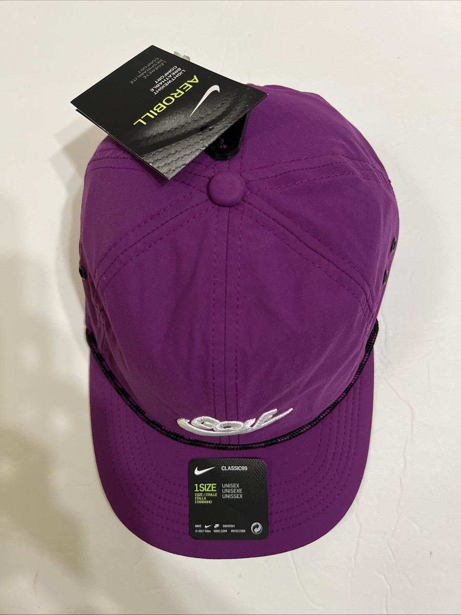 Nike Adult Unisex Aerobill Classic99 Rope Golf Hat Cap Purple BV8229 551 *RARE* NIKE AEROBILL CLASSIC99 ADULT UNISEX ROPE GOLF CAP 1 Sz  main image 2