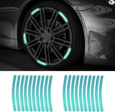 20PCS Reflective Wheel Decorative Stripe Stickers, Night Saf Color: Florescent