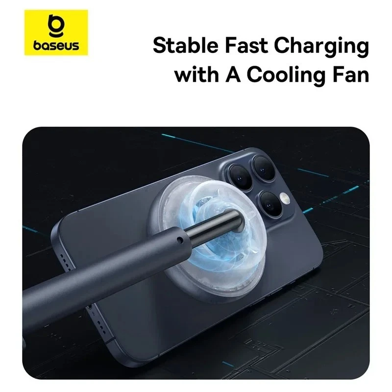 Baseus 2-in-1 20W Wireless Charger Qi2 15W Magnetic Charging Stand For iPhone - Image 2 of 4