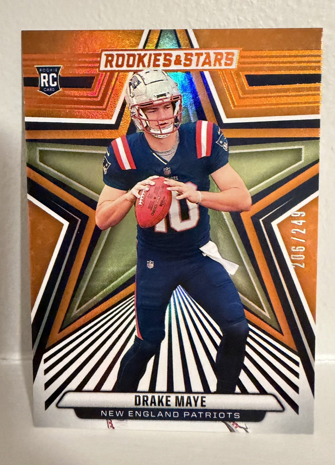 Drake Maye 2024 Panini Rookies & Stars Rookies Orange /249 #129 RC Patriots