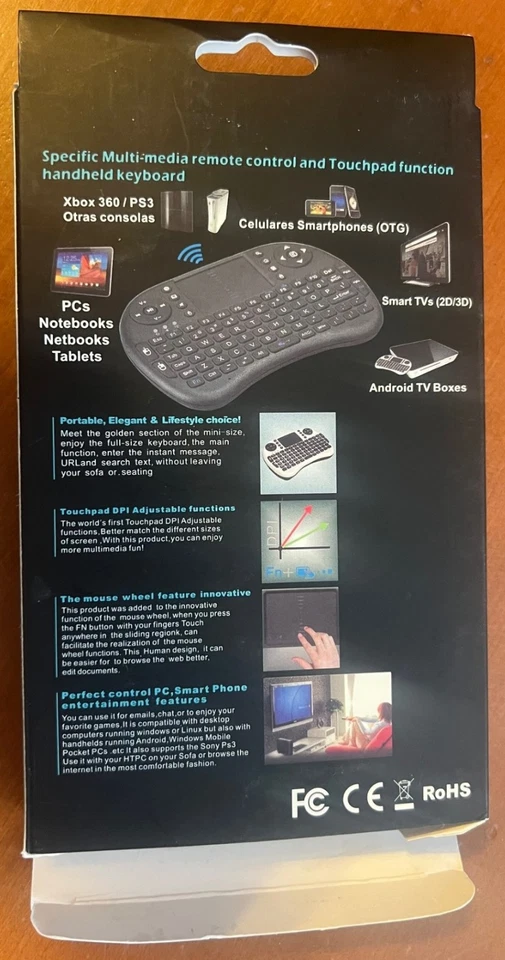 Riitek World's Most Mini Handheld Wireless Keyboard Mouse Model: RT-MWK08+ - Image 3 of 4