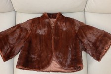 Vintage 1950s Mink Fur Bolero Jacket | Livingstones Manchester | Brown Real Fur