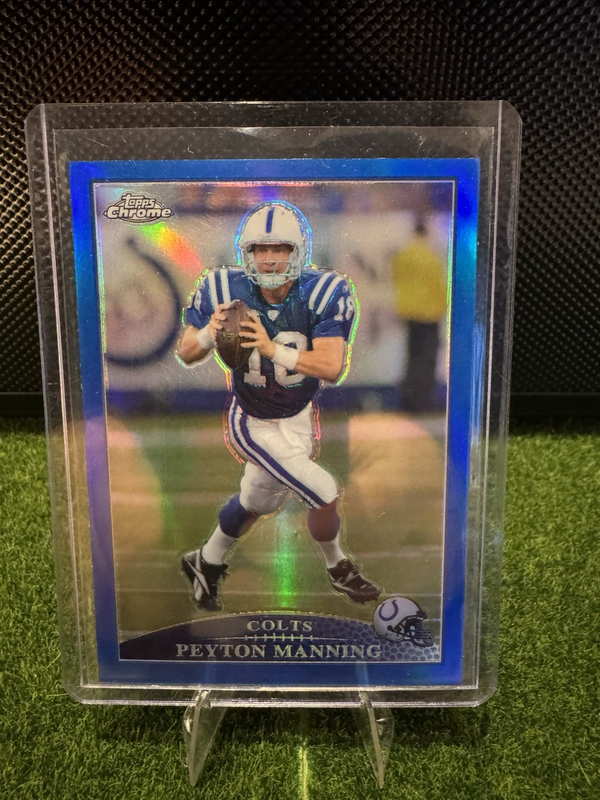 2009 Topps Chrome - Peyton Manning #TC96 Blue Refractor Color Match HOF Colts