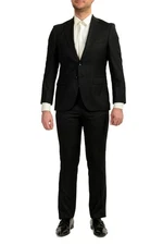 Hugo Boss Men's "Phoenix/Madisen" Comfort Fit Plaid 100% Wool Suit US 36S IT 46S