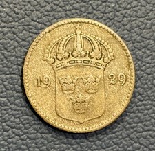 1929-G Sweden Silver 10 Ore