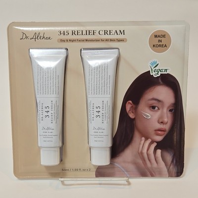 Dr. Althea 345 Relief Cream Vegan Face Moisturizer Day/Night 1.69 fl oz x2