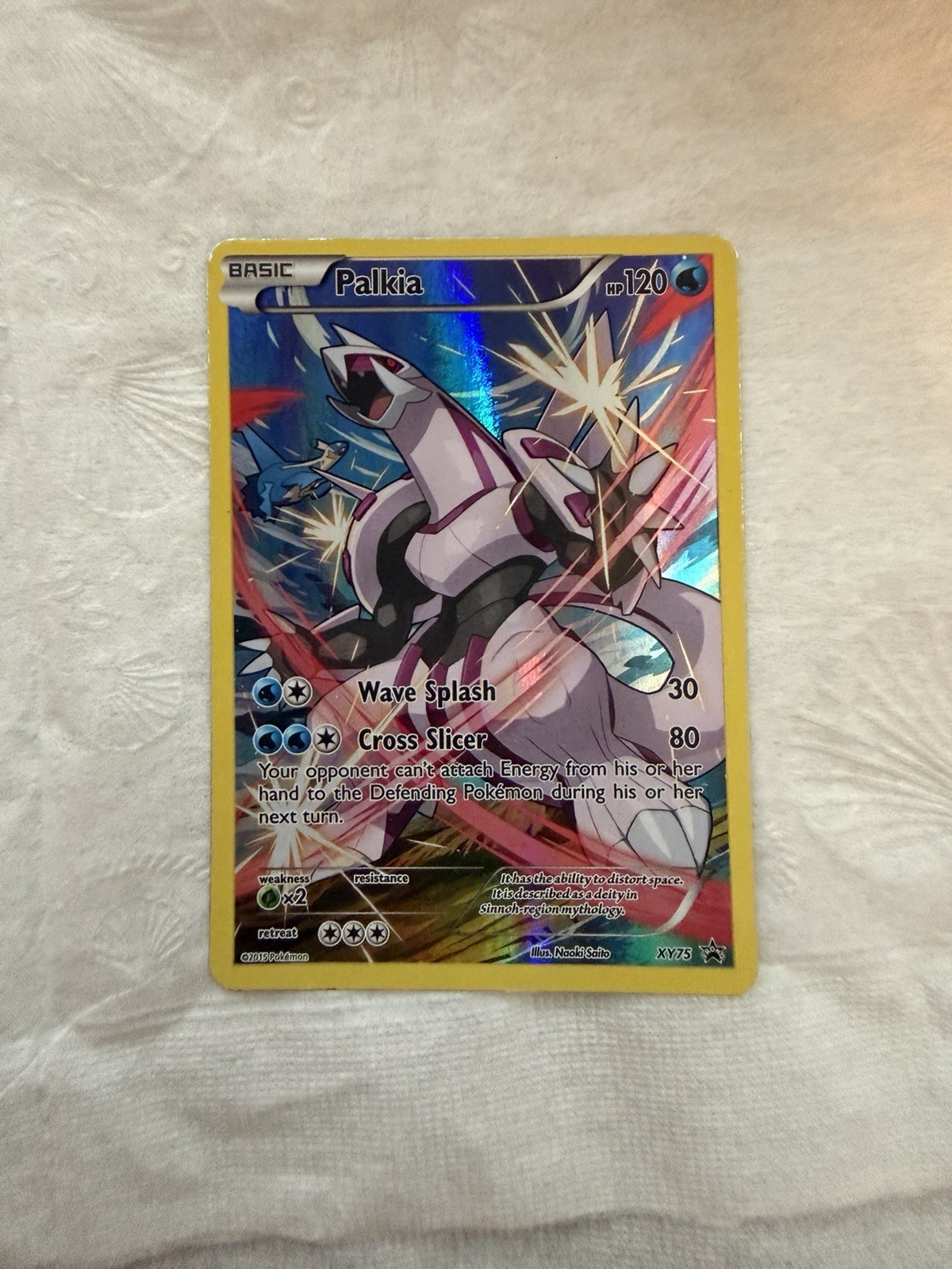 Palkia XY75 Full Art Holo Pokémon XY Black Star Promo 2015 LP+ Clean