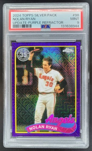 2024 Topps Update Nolan Ryan 1989 Chrome Silver Pack Purple /75 PSA 9 JL10