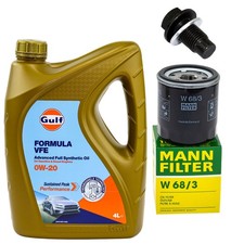 Motor&ouml;l Filter Set 0W-20 4 Liter + &Ouml;lablassschraube f&uuml;r Toyota Aygo X 1.0 VVT B7