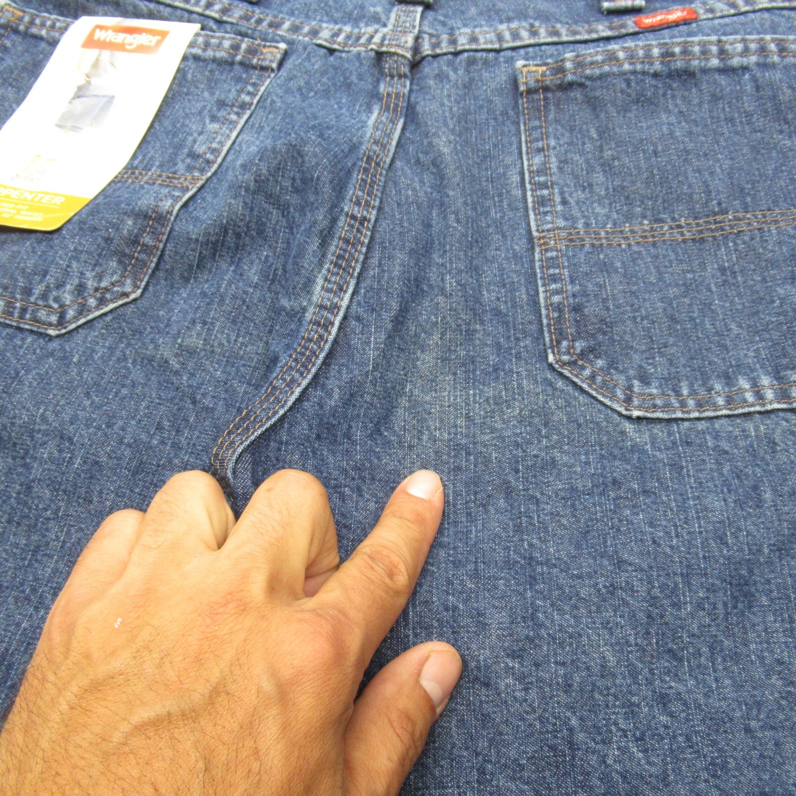 Wrangler Denim Shorts Mens 34 Blue Cotton Zip Fly Relaxed Fit Jean Carpenter NWD thumbnail 9