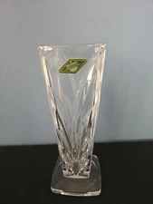 Shannon Crystal Vase “Serenade” 8.2” Designs Of Ireland  Made In Czech Republic 