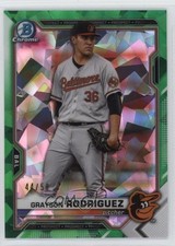 2021 Bowman Chrome Draft Sapphire Edition Green /50 Grayson Rodriguez 12i0