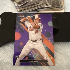 2025 Topps Finest Baseball RC Common Purple Refractor #157/250 Coby Mayo (BALT)