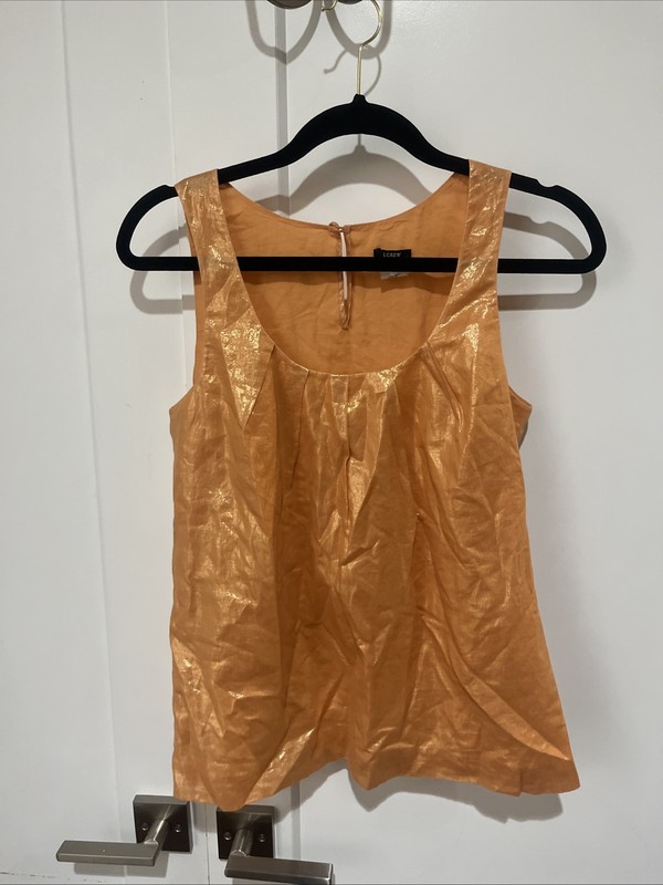 Women’s J.Crew Size 0 Extra Small Orange Tank Top Shirt ￼