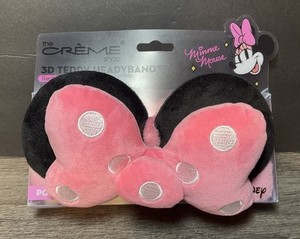 New The Creme Shop 3D Teddy Headyband Minnie Mouse Disney Pink Beauty NIP