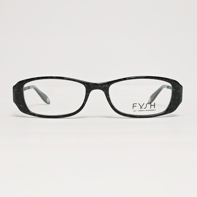 FYSH 3479 UK Urban Eyewear Women's Unique Oval Glasses in Black Marble | 52mm