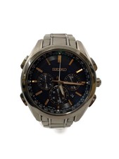 SEIKO Solar Watch Analog Titanium NVY SLV 8B92 0AA0